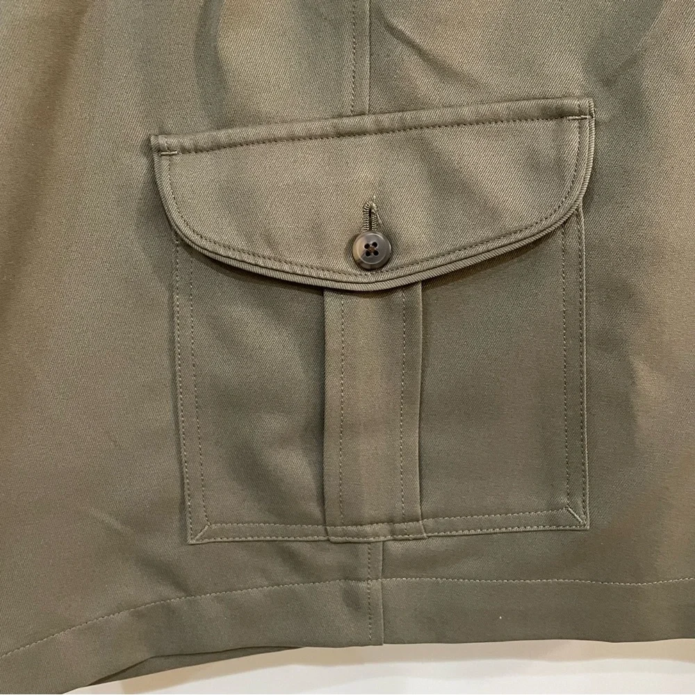 Haggar brand green plus size shorts 100% polyester flat front size 50 - Picture 2 of 6